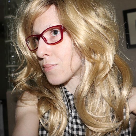 Wig Blonde Brown Roots Shoulder Length Long Shaggy Flaxen Free Part Side Part - Picture 5 of 16